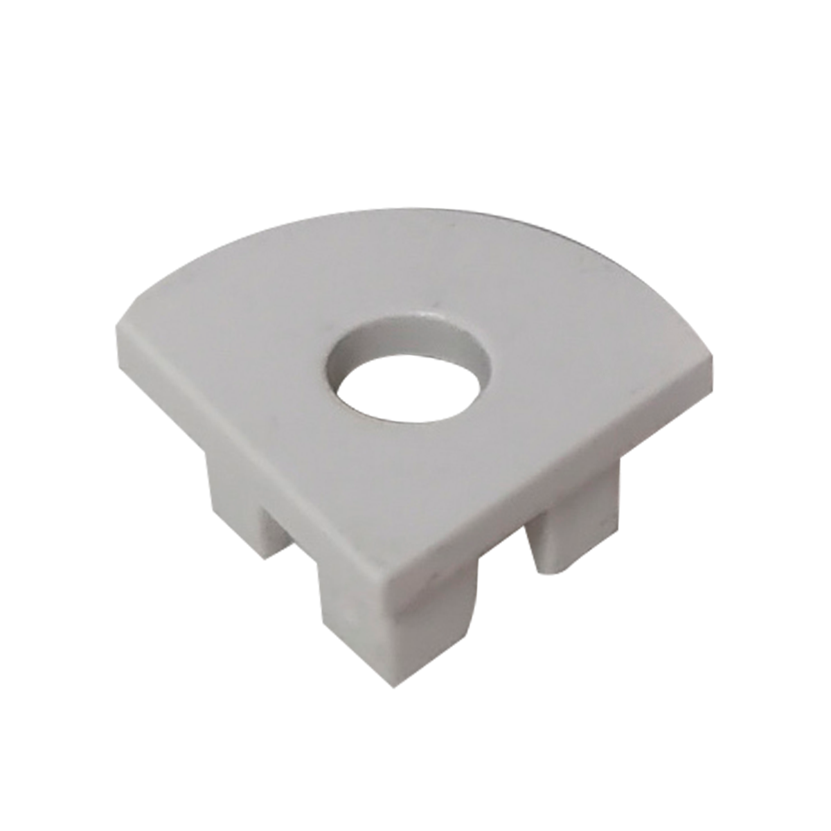 Kit 10 Tampas de Perfil Risque One Side Canto 13x13mm Com furo Branco Deluxe
