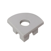 Kit 10 Tampas de Perfil Risque One Side Canto 13x13mm Com furo Branco Deluxe