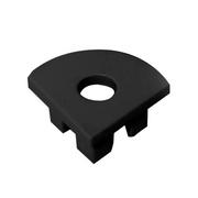Kit 10 Tampas de Perfil Risque One Side Canto 13x13mm Com furo Preto Deluxe