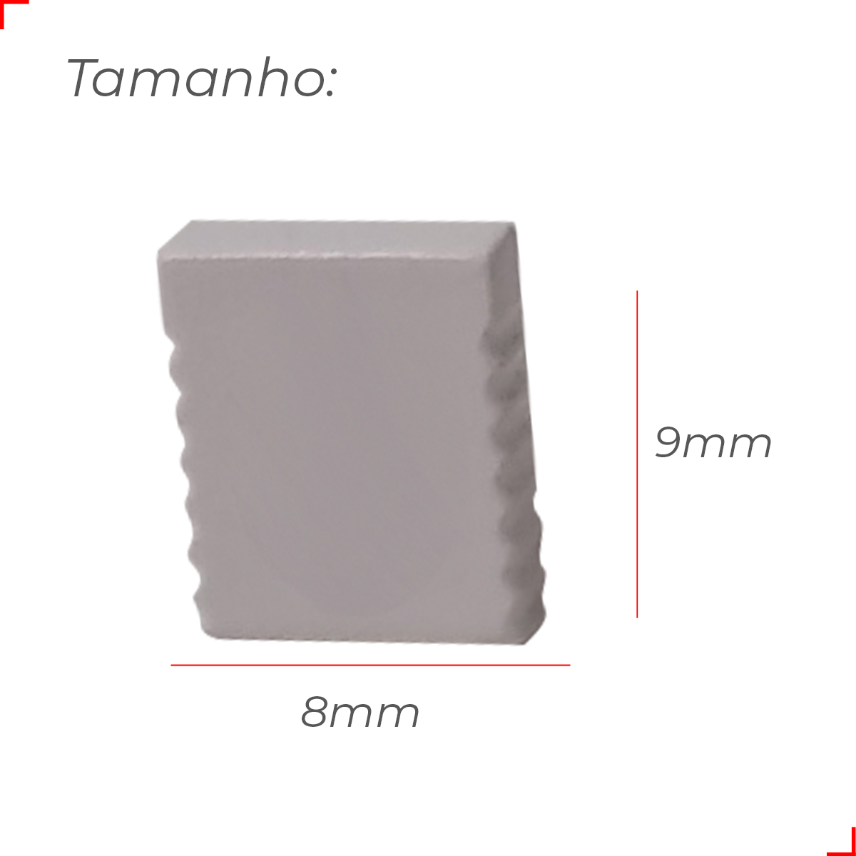 Kit 10 Tampas de Perfil Risque Minimal 08x09mm Branco Deluxe