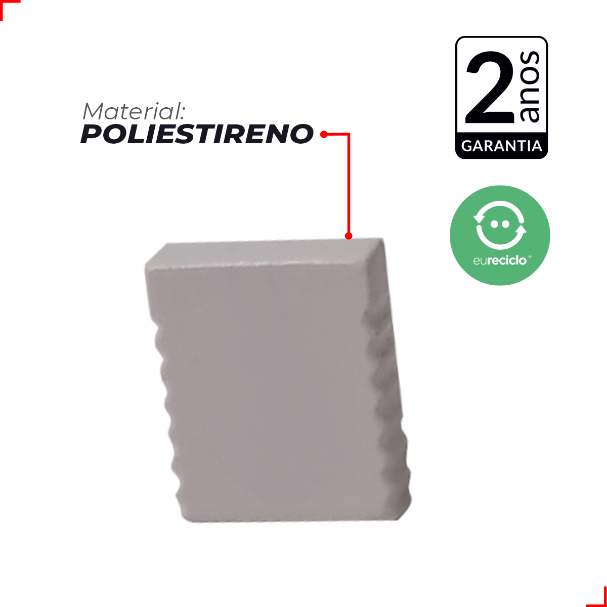 Kit 10 Tampas de Perfil Risque Minimal 08x09mm Branco Deluxe