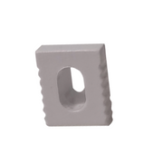 Kit 10 Tampas de Perfil Risque Minimal 08x09mm Com furo Branco Deluxe