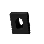 Kit 10 Tampas de Perfil Risque Minimal 08x09mm Com furo Preto Deluxe