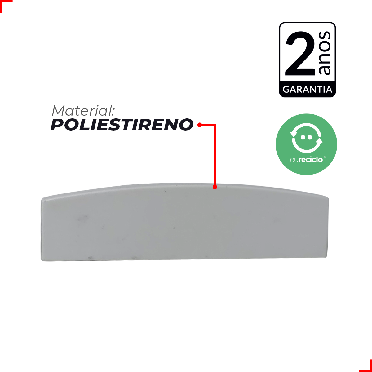 Kit 10 Tampas de Perfil Risque Destak 50x10mm Branco Deluxe
