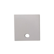 Kit 10 Tampas de Perfil Risque Slat 35x35mm Com furo Branco Deluxe