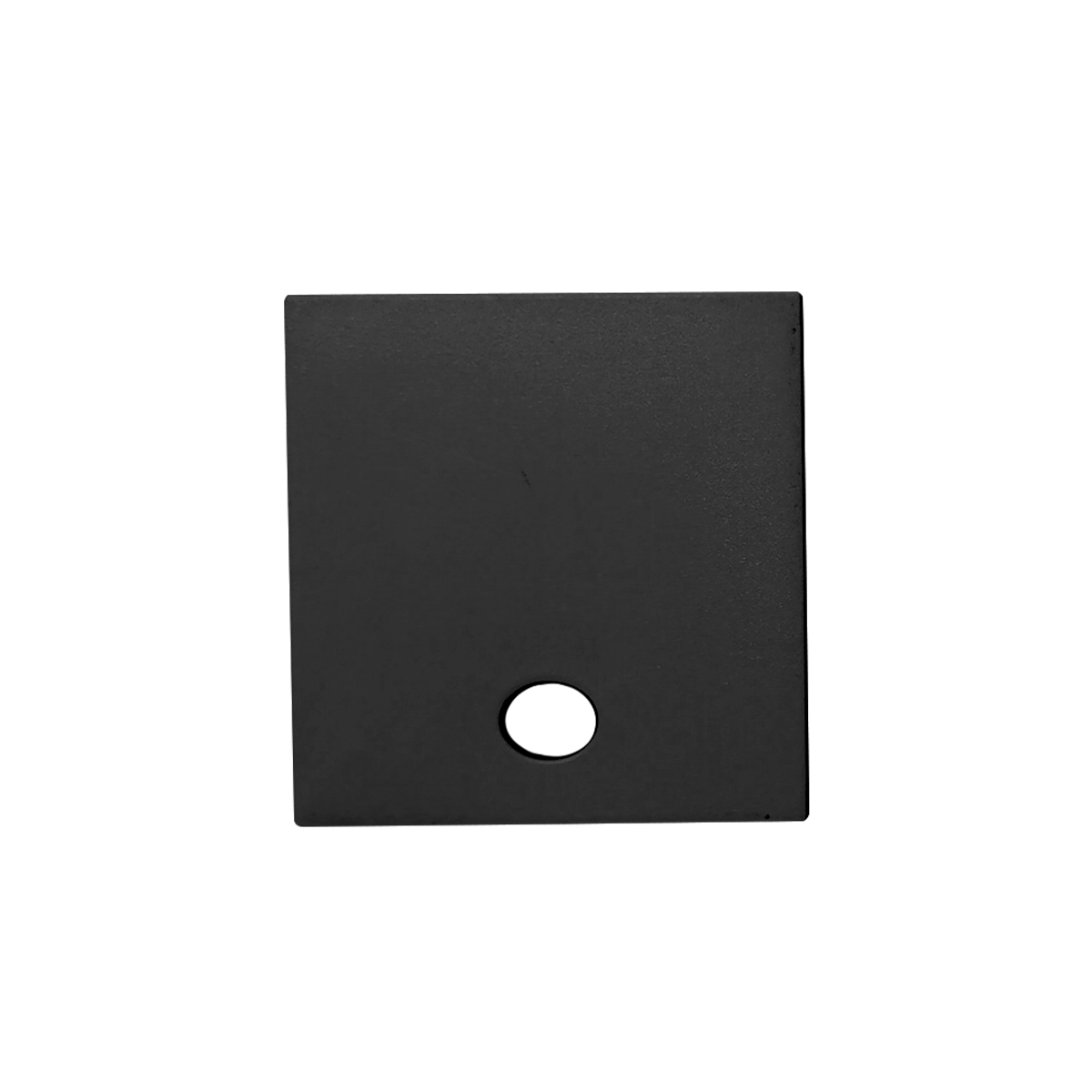Kit 10 Tampas de Perfil Risque Slat 35x35mm Com furo Preto Deluxe