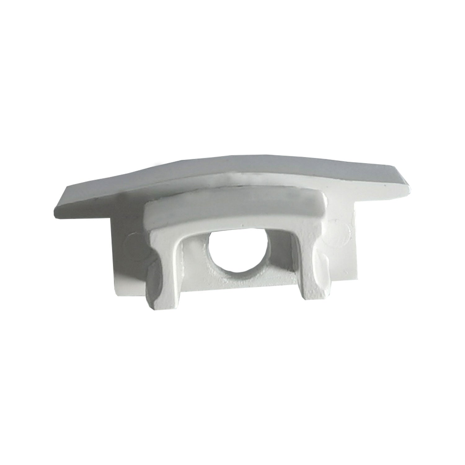 Kit 10 Tampas de Perfil Risque Inside 24x08mm Com furo Branco Deluxe