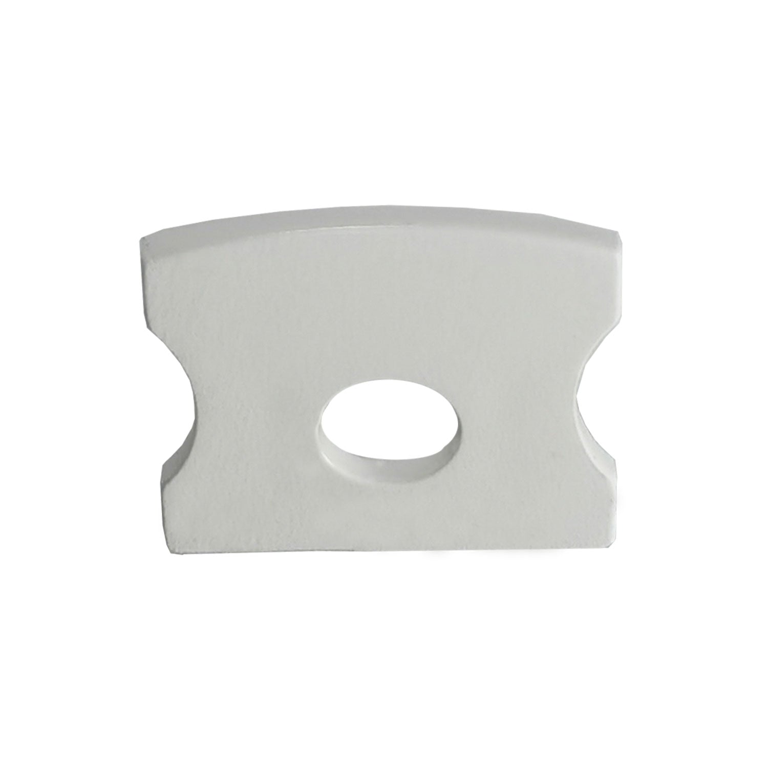 Kit 10 Tampas de Perfil Risque Slat 17x15mm Com furo Branco Deluxe