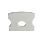 Kit 10 Tampas de Perfil Risque Slat 17x15mm Com furo Branco Deluxe