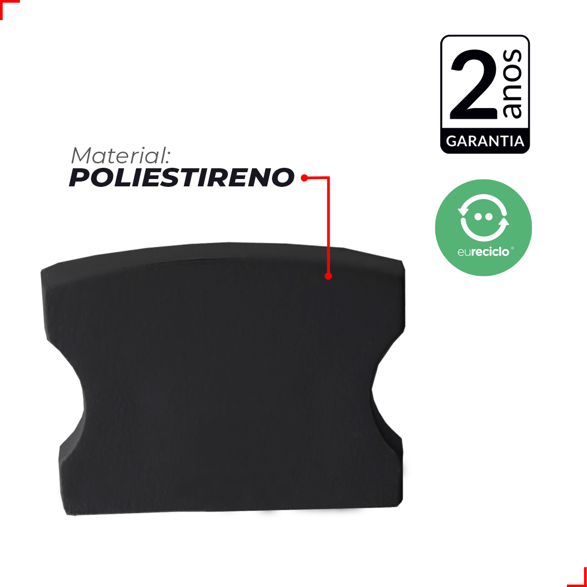 Kit 10 Tampas de Perfil Risque Slat 17x15mm Preto Deluxe