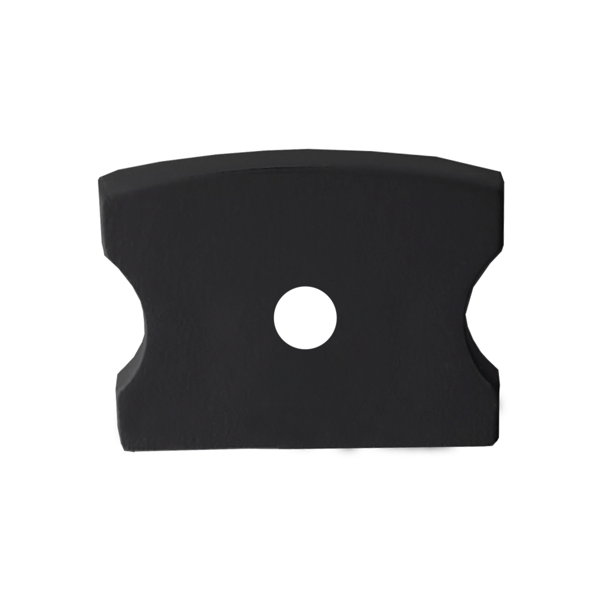 Kit 10 Tampas de Perfil Risque Slat 17x15mm Com furo Preto Deluxe