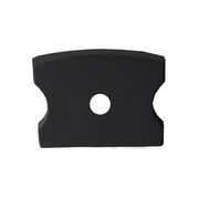 Kit 10 Tampas de Perfil Risque Slat 17x15mm Com furo Preto Deluxe