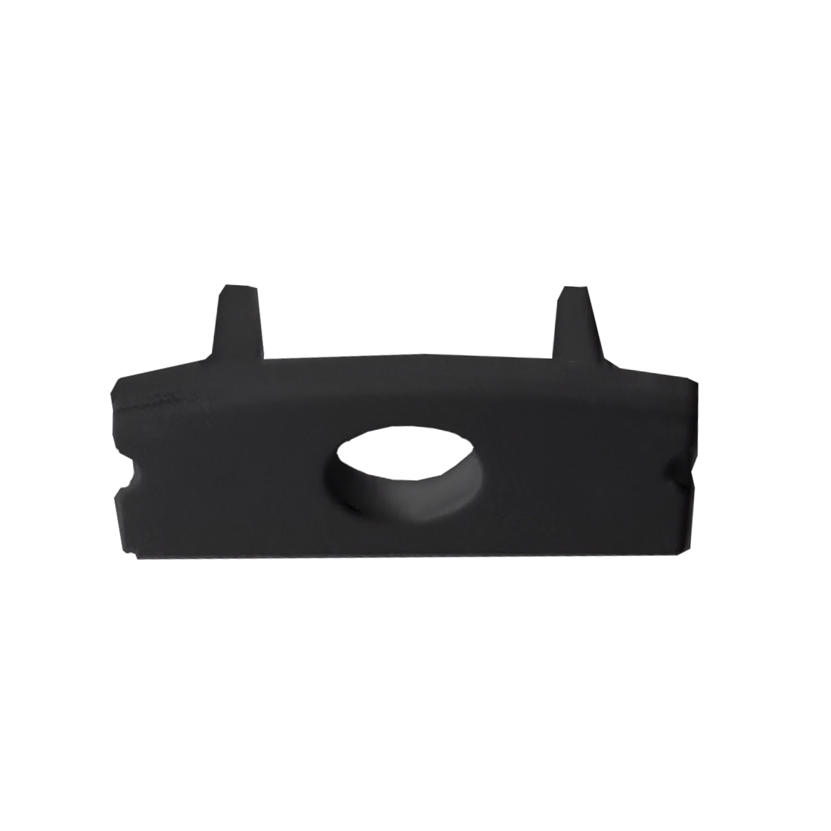 Kit 10 Tampas de Perfil Risque Slat 17x08mm Com furo Preto Deluxe