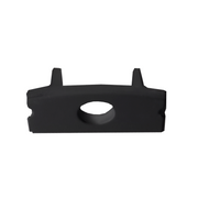 Kit 10 Tampas de Perfil Risque Slat 17x08mm Com furo Preto Deluxe
