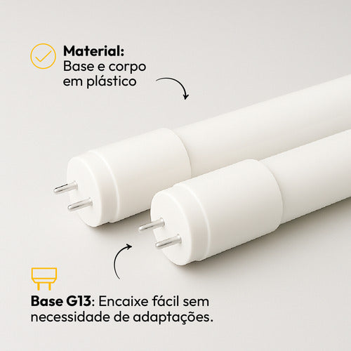 Lâmpada Led Tubular T8 18w Rosa G13 Bivolt IP20 Avant