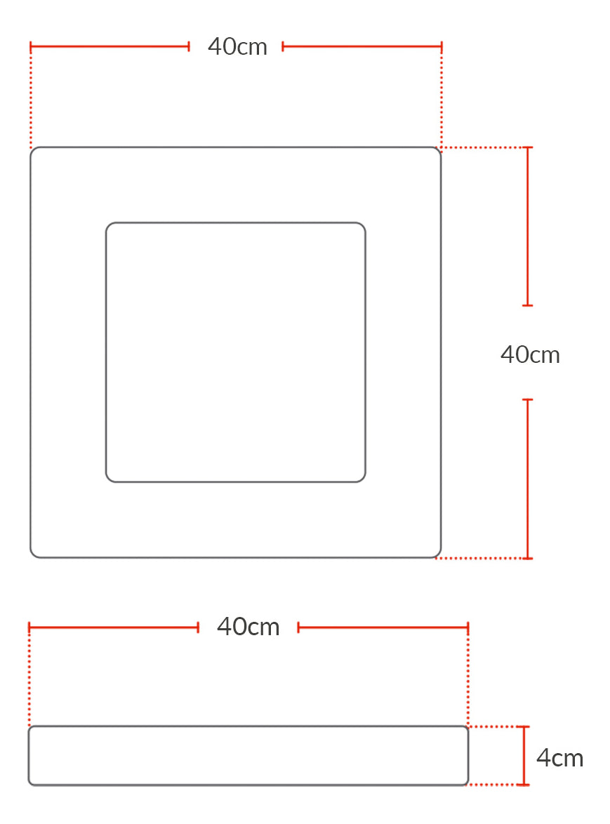 Painel Led Alu Slim 30W 3000k Sob. Quad 110v/220v 40cm Avant