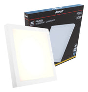 Painel Led Alu Slim 30W 3000k Sob. Quad 110v/220v 40cm Avant