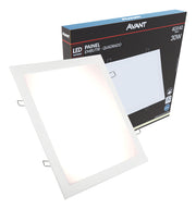 Painel Led Plafon Aluminio Slim Embutir 30w 4000k Branco Neutro 40cm Bivolt Quadrado Avant