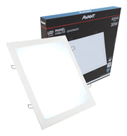 Painel Led Plafon Aluminio Slim Embutir 30w 6500k Branco Frio 40cm Bivolt Quadrado Avant