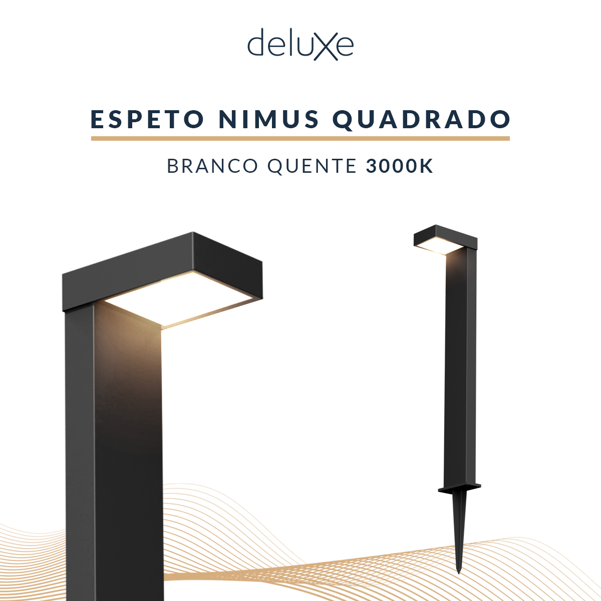 Espeto De Jardim Led Nimus 10w 3000k Branco Quente IP65 Bivolt Preto Avant