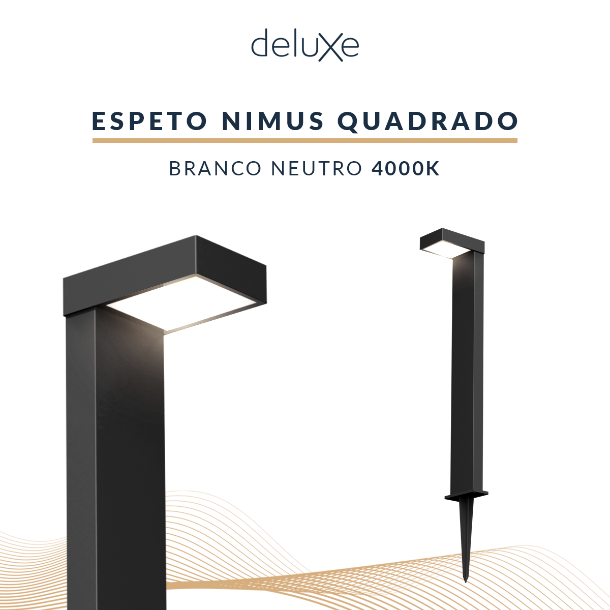 Espeto De Jardim Led Nimus 10w 4000k Branco Neutro IP65 Bivolt Preto Avant