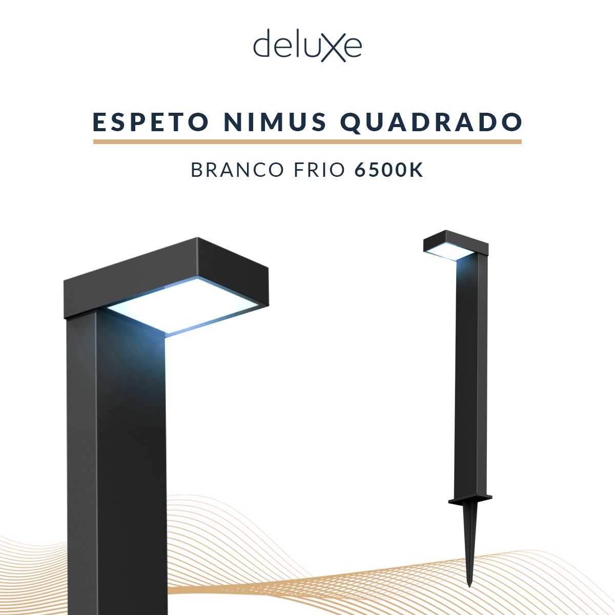 Espeto De Jardim Led Nimus 10w 6500k Branco Frio IP65 Bivolt Preto Avant