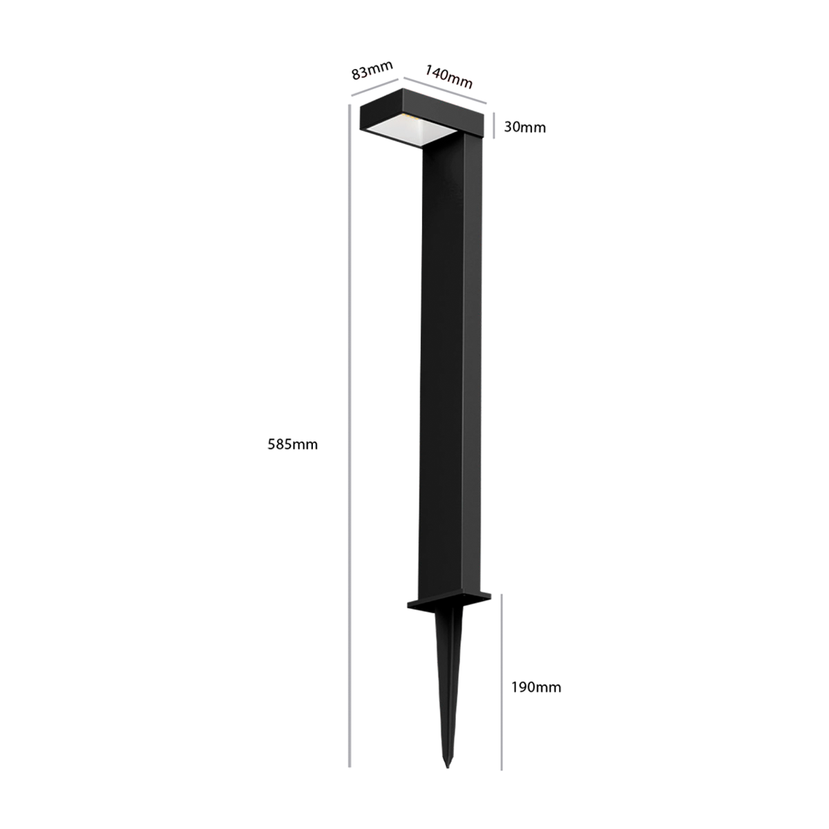 Espeto De Jardim Led Nimus 10w Azul IP65 Bivolt Preto Avant