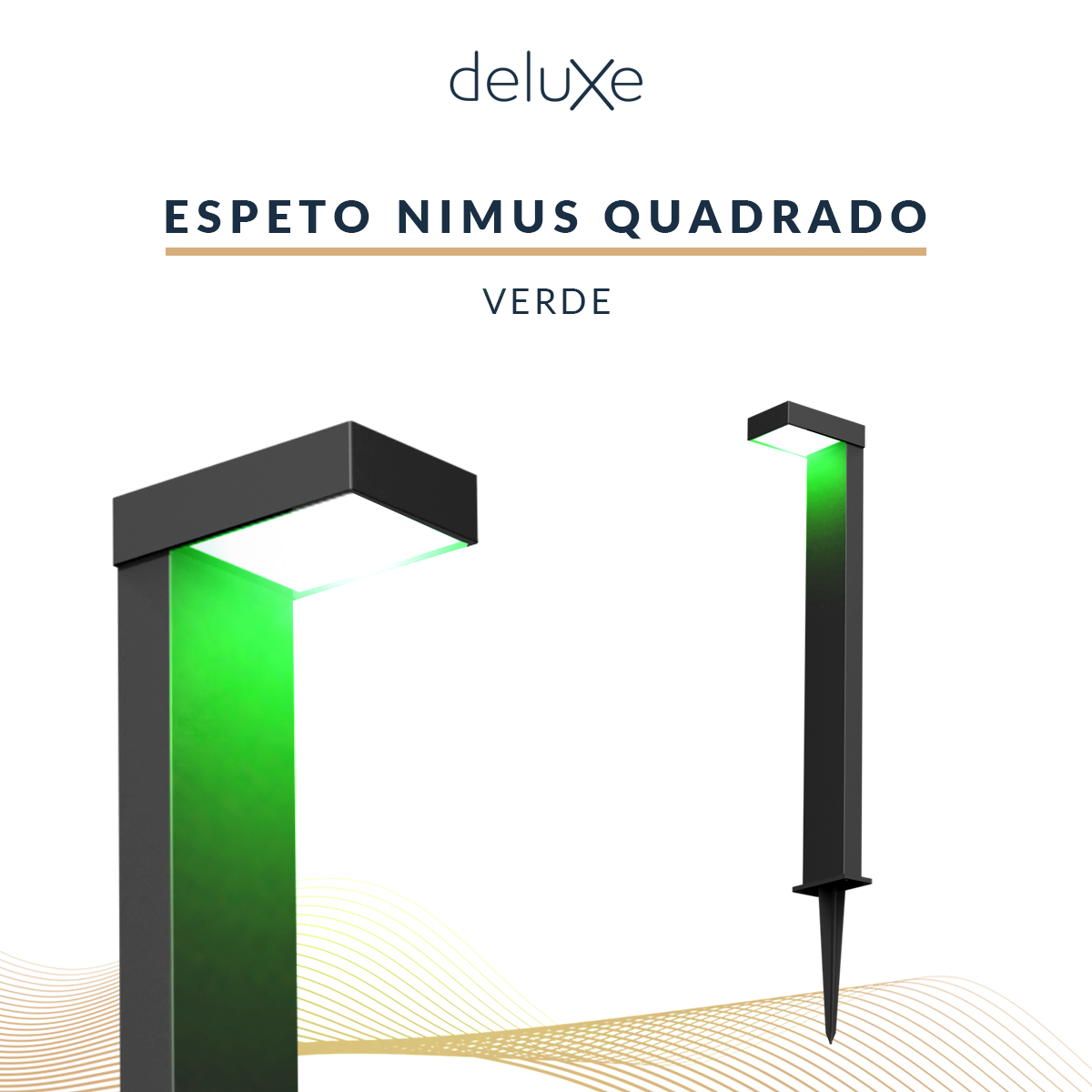 Espeto De Jardim Led Nimus 10w Verde IP65 Bivolt Preto Avant