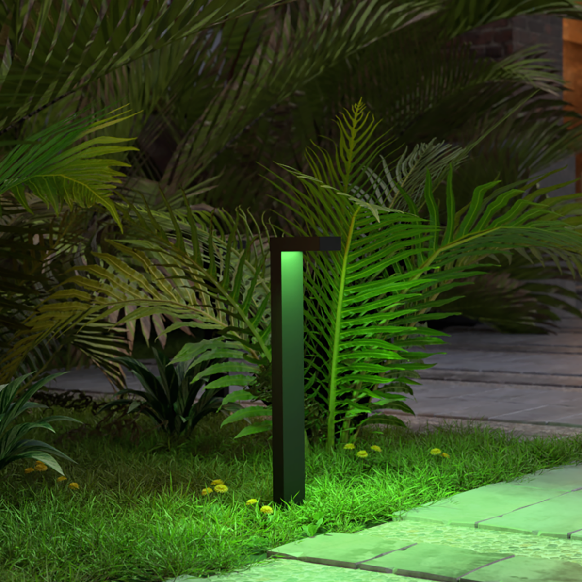 Espeto De Jardim Led Nimus 10w Verde IP65 Bivolt Preto Avant