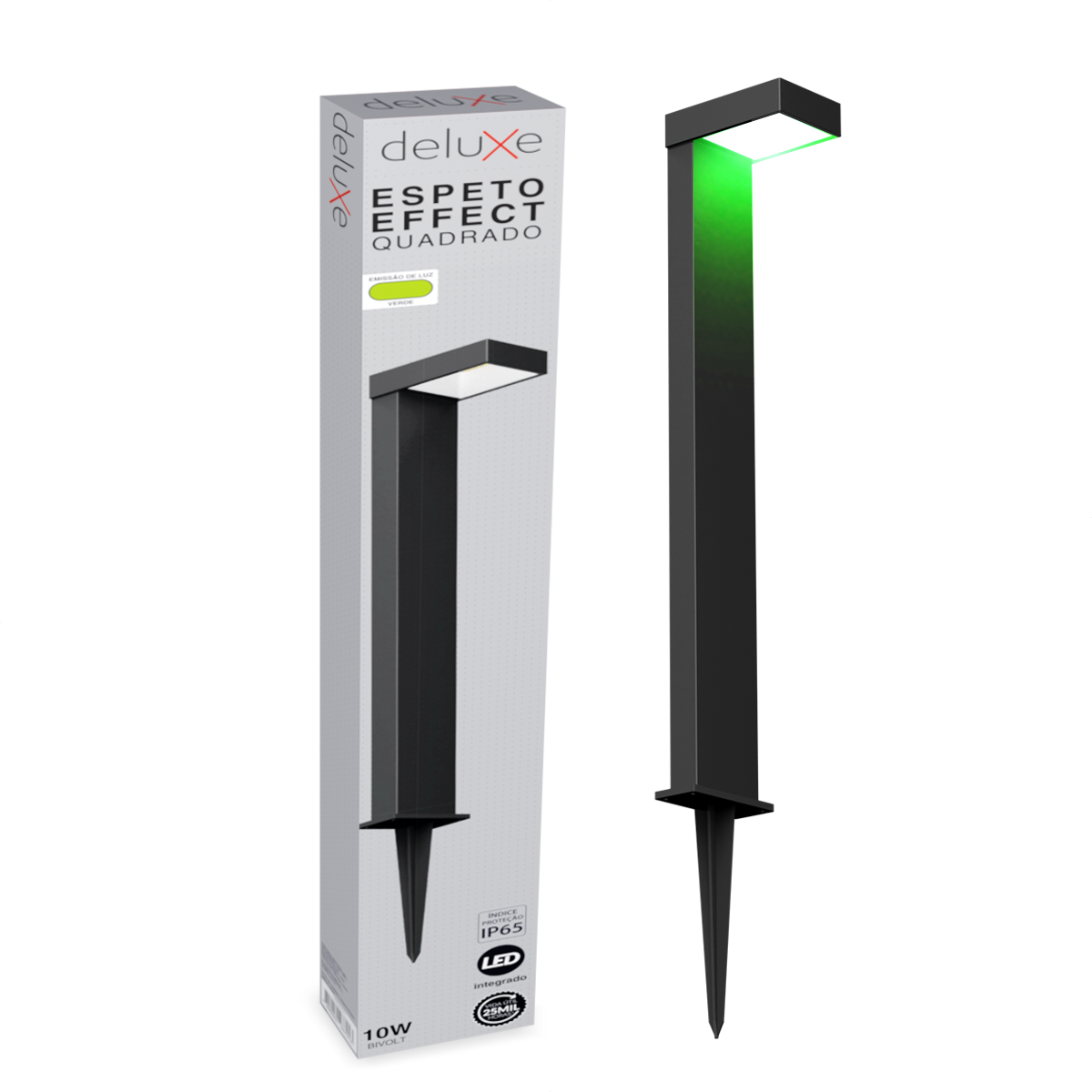 Espeto De Jardim Led Nimus 10w Verde IP65 Bivolt Preto Avant