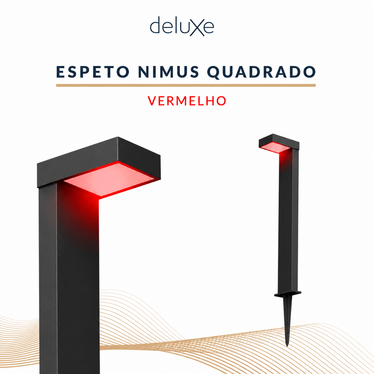 Espeto De Jardim Led Nimus 10w Laranja IP65 Bivolt Preto Avant