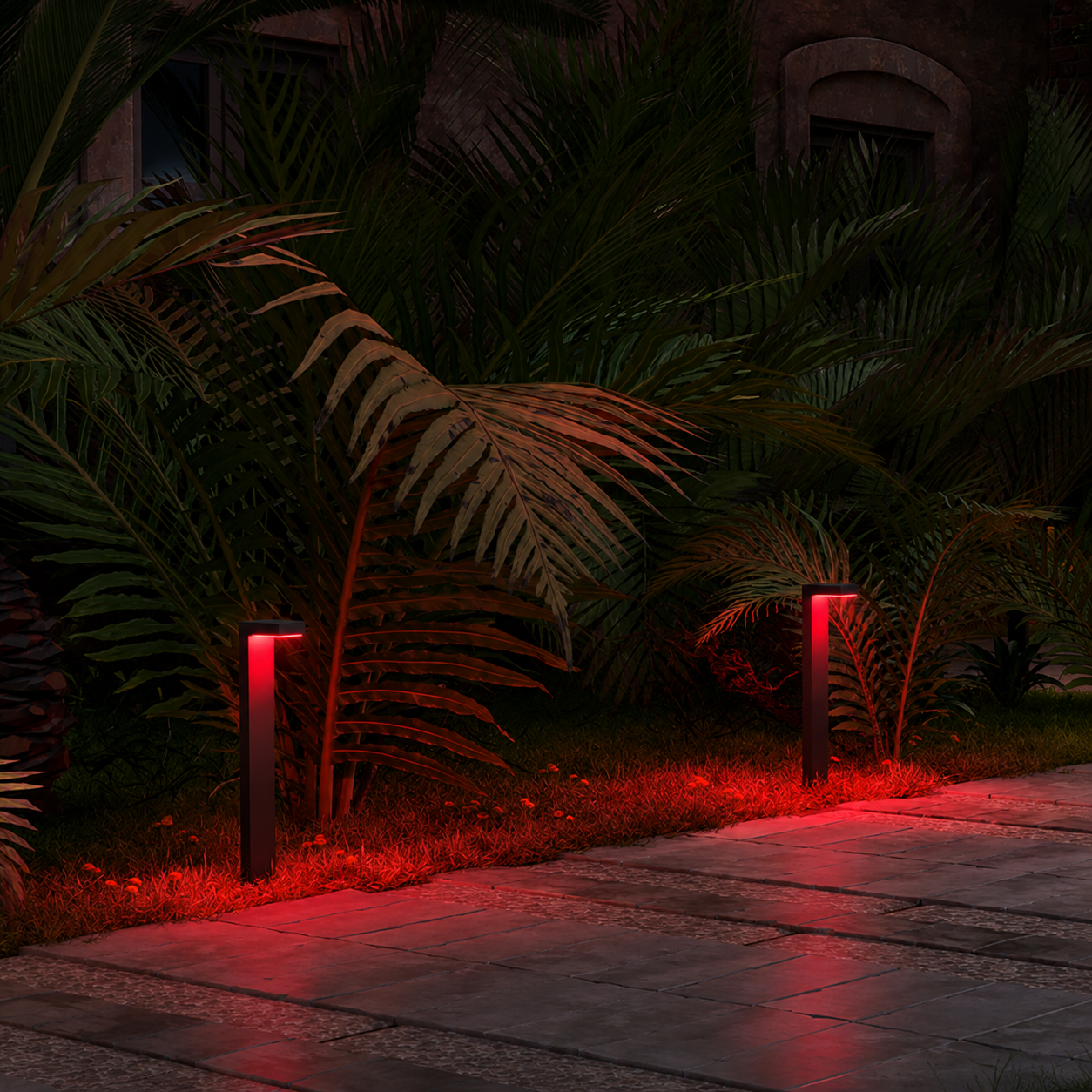 Espeto De Jardim Led Nimus 10w Laranja IP65 Bivolt Preto Avant