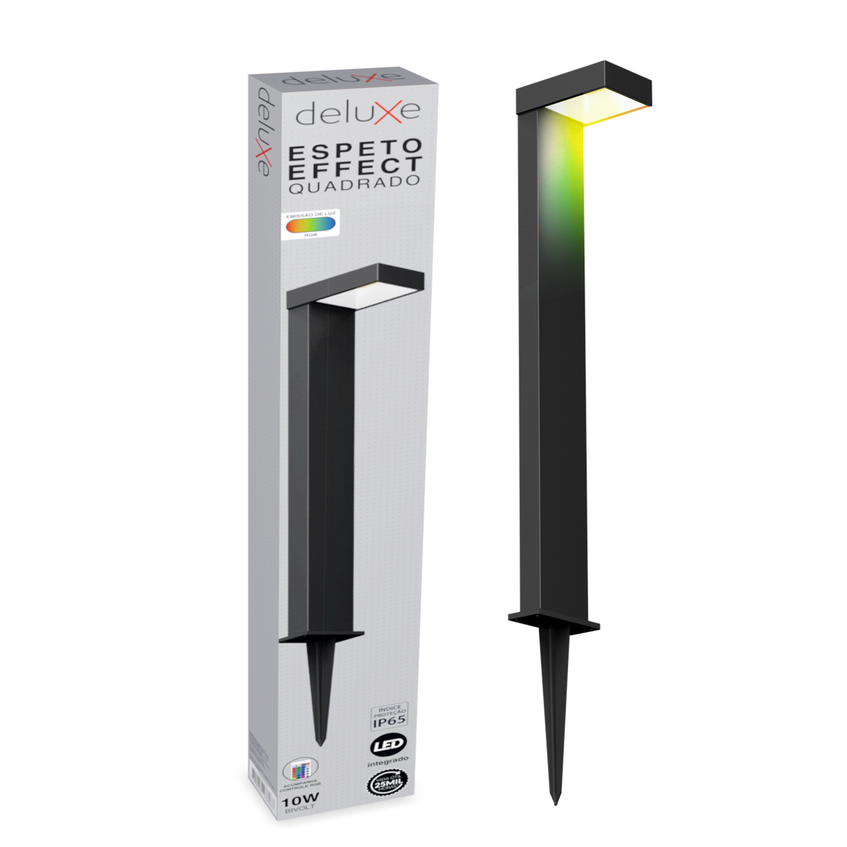 Espeto De Jardim Led Nimus 10w RGB IP65 Bivolt IP65 Preto Avant