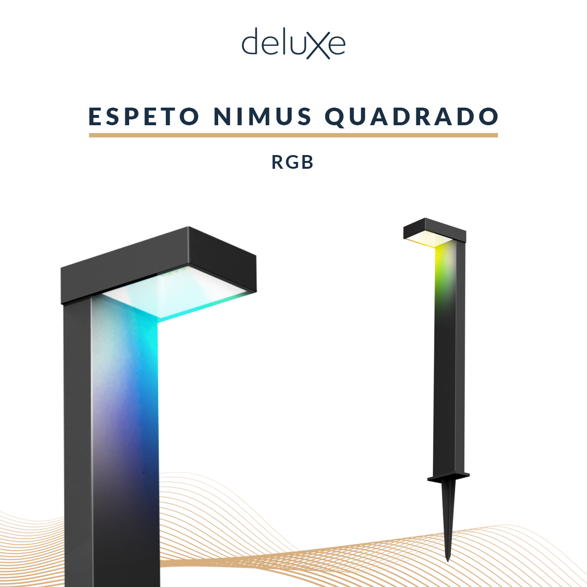 Espeto De Jardim Led Nimus 10w RGB IP65 Bivolt IP65 Preto Avant