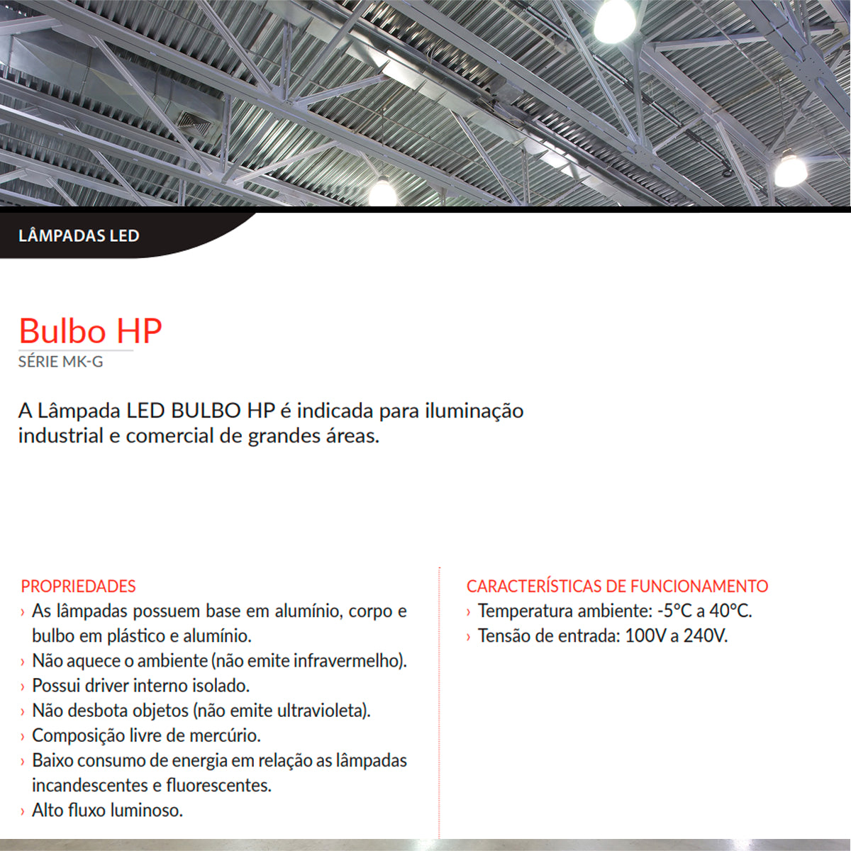 Lampada Led Bulbo Hp 30w 3000k Branco Quente E27 Bivolt Branco Avant