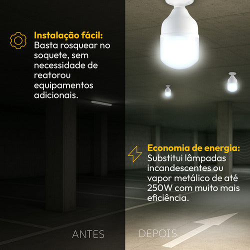 Lampada Led Bulbo Hp 6500K 110/220v 40w E27 - Avant