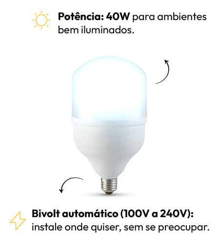 Lampada Led Bulbo Hp 6500K 110/220v 40w E27 - Avant