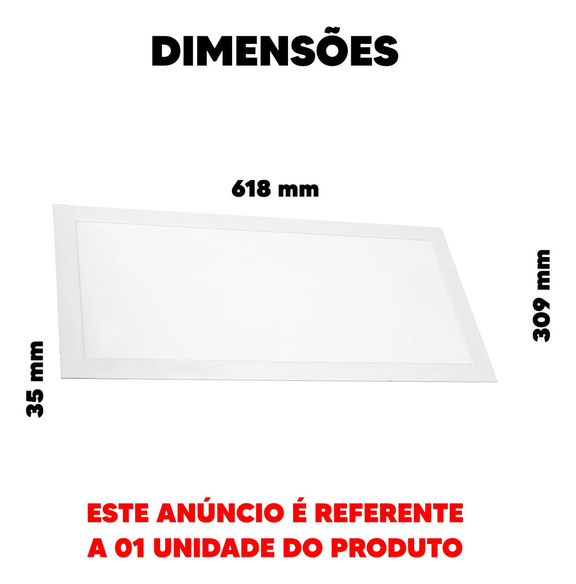 Painel Led Modular 62cm 25w 4000K Emb. ou Pendente Pr Avant