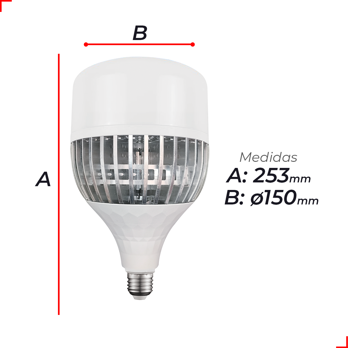 Lampada Led Bulbo Hp 100w 6500k Branco Frio E27 Bivolt Branco Avant