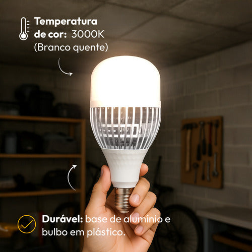 Lampada Led Bulbo Hp 100w 4000k Branco Neutro E27 Bivolt Branco Avant