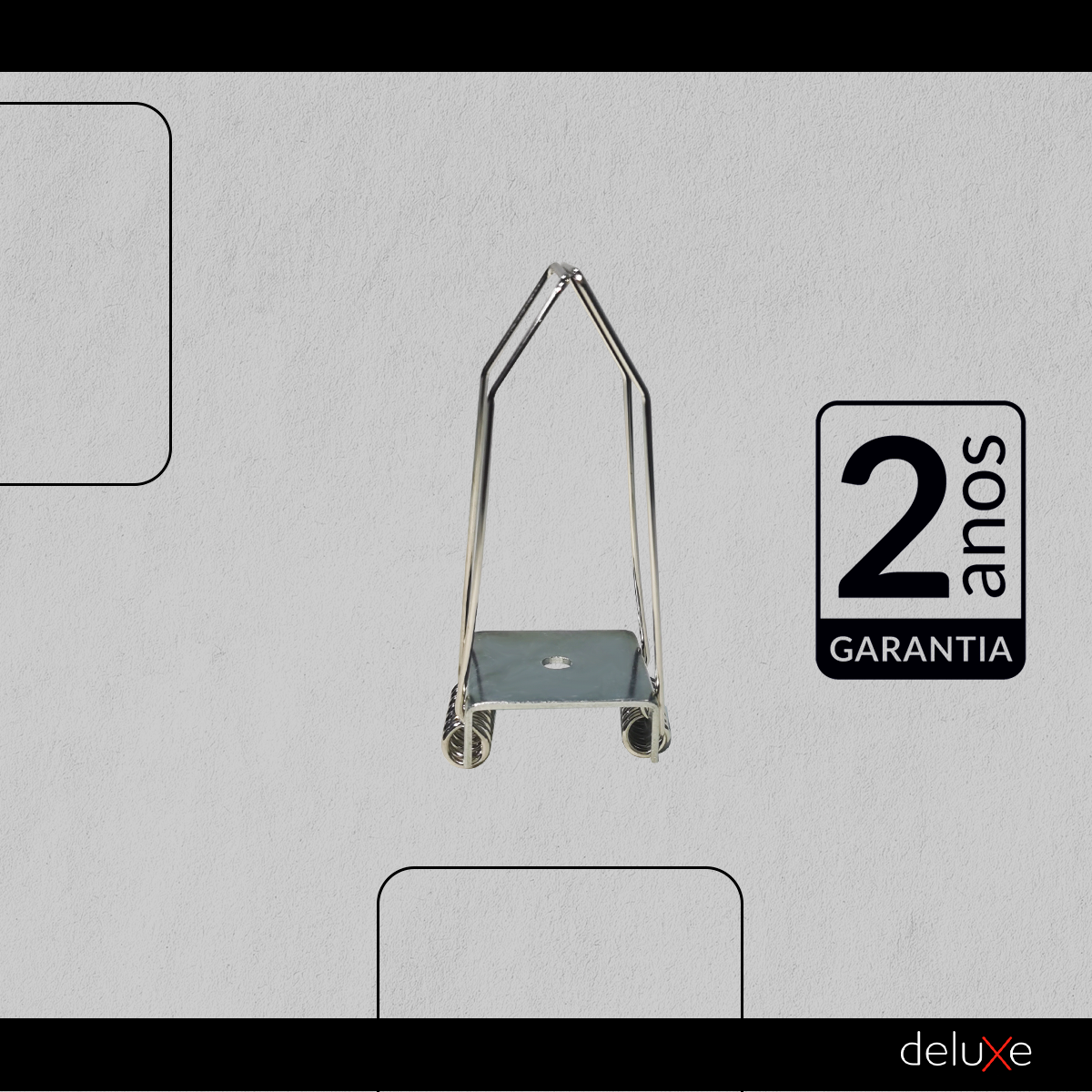 Kit 10 Presilhas de Perfil Led Risque Inside 24x08mm Embutir Com furo Prata Deluxe