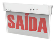 Luminaria Led Emergencia Placa Saida 1L 1w 6000K Branco Frio Bivolt Branco Avant
