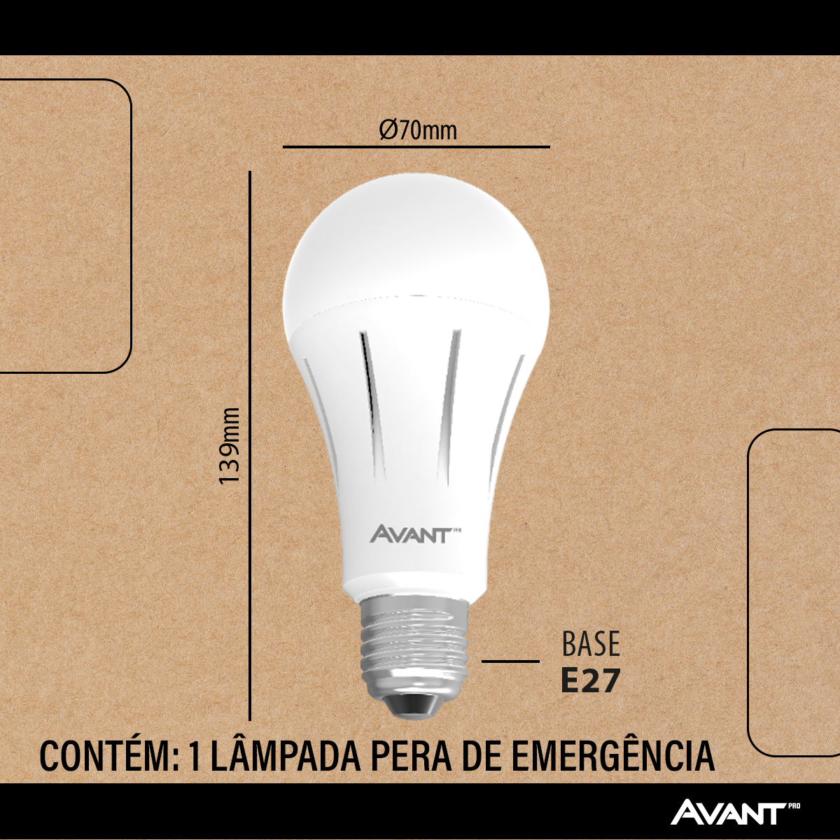 Lampada Led Pera 9w E27 6000k Branco Frio Duração de Até 4h Bivolt Branco Avant