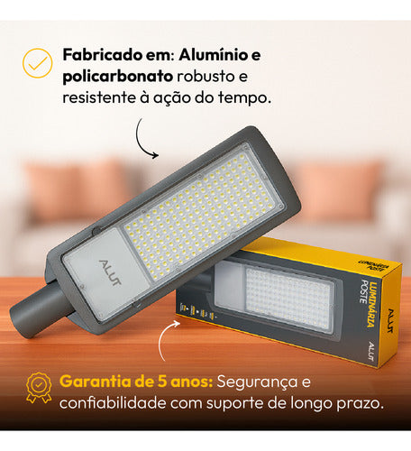Luminária Led Poste Detroit 100w 6500k Branco Frio Bivolt Ip66 Avant Pro