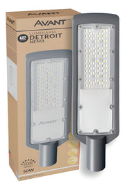Luminária Led Poste Detroit Nema 50w 6500k Branco Frio Bivolt Avant Pro