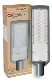 Luminária Led Poste Detroit Nema 100w 6500k Branco Frio Bivolt Avant Pro