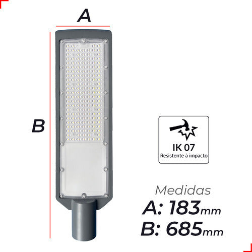 Luminária Led Poste Detroit Nema 200w 6500k Branco Frio Bivolt Avant Pro