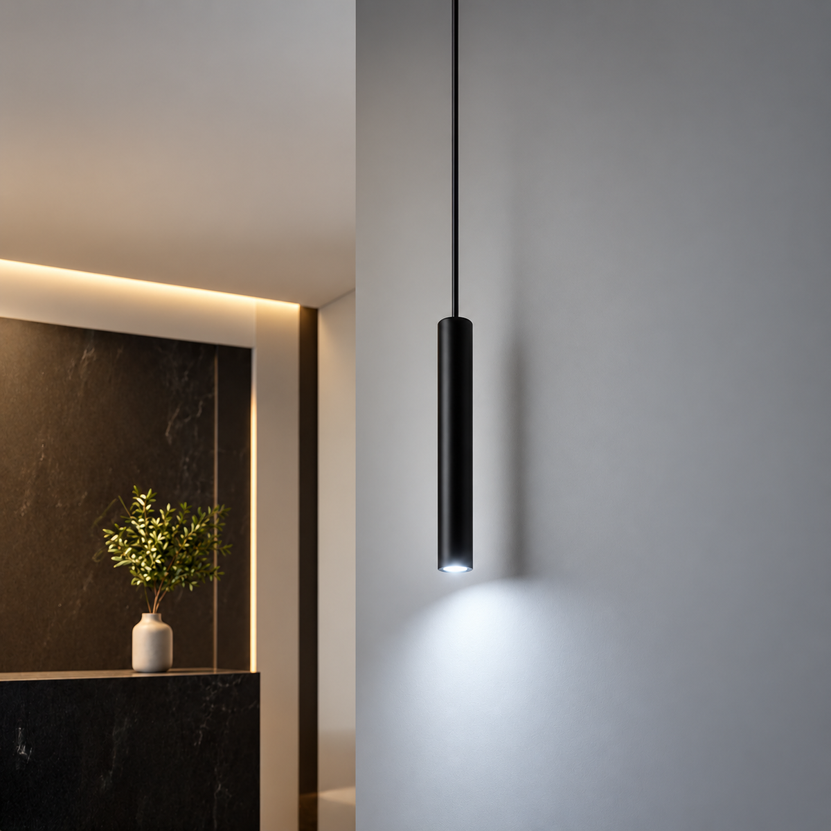 Pendente Led New Spear 5w 6500k Branco Frio IP20 Bivolt Preto Avant