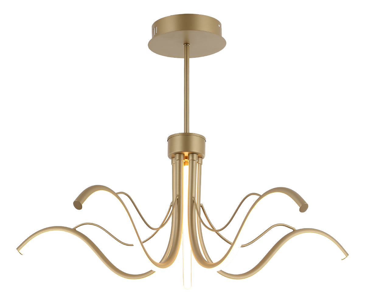 Lustre Pendente 52w 3 em 1 Led Liz 3000k/6500k Dourado Avant