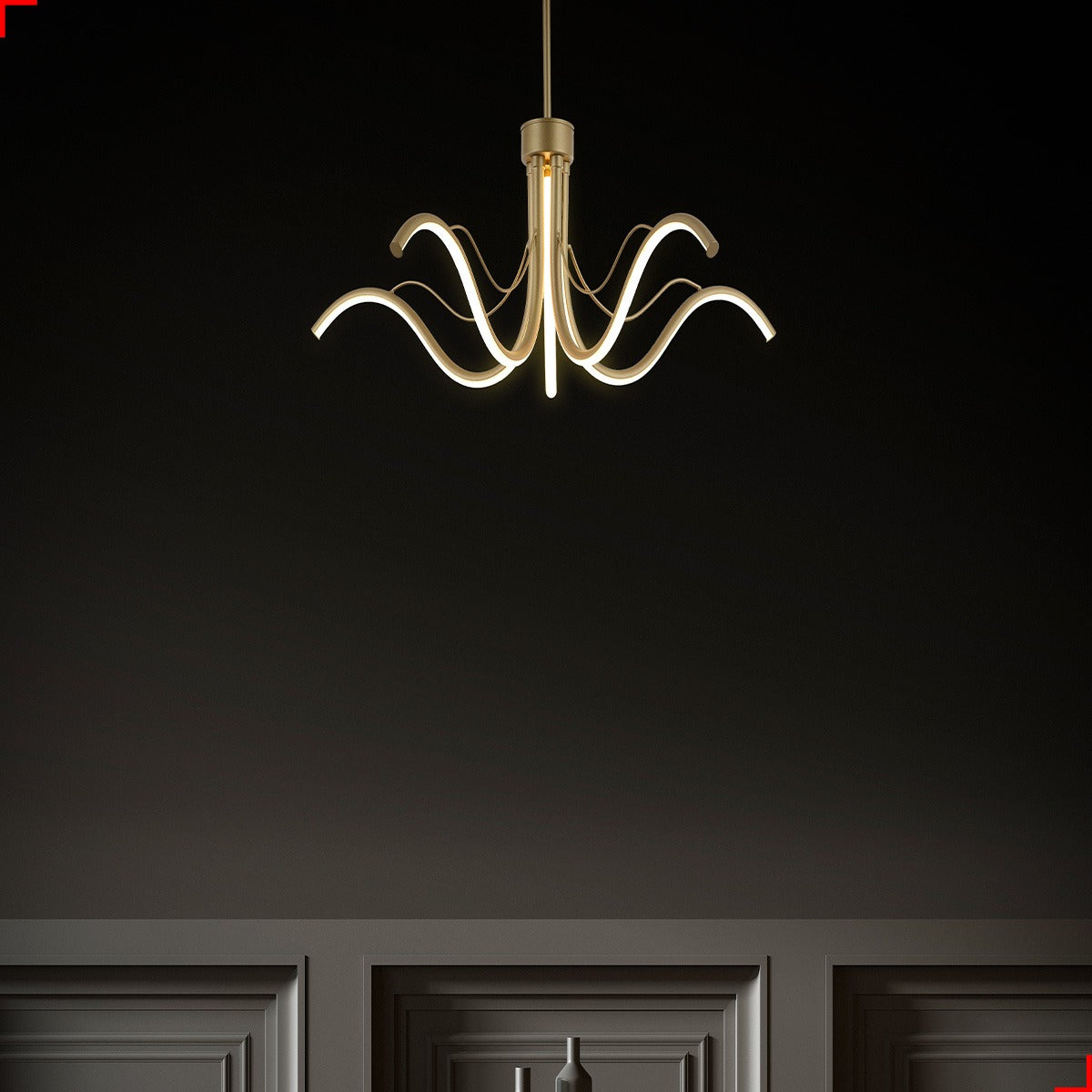 Lustre Pendente 52w 3 em 1 Led Liz 3000k/6500k Dourado Avant